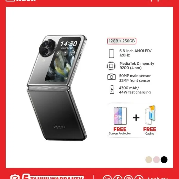 Oppo FIND N3 Flip | 12GB + 256GB Smartphone - 1 Years Oppo Warranty and 5 Years Agoh Warranty