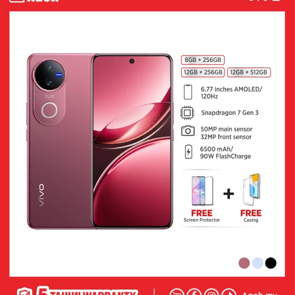 Vivo V50 Series Smartphone - 1 Years Samsung Warranty and 5 Years Agoh Warranty